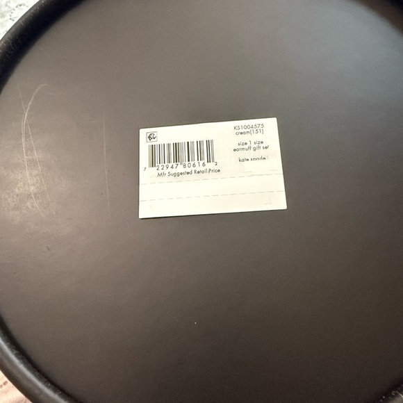 Kate Spade Shoelace Bow Ivory Faux Fur Earmuffs - Picture 8 of 8